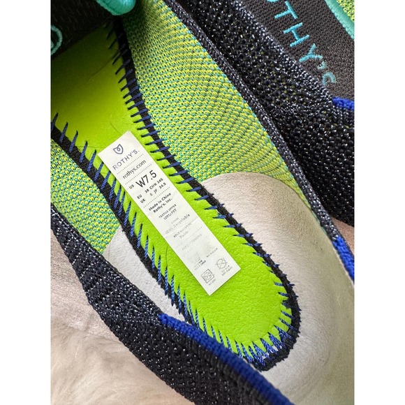 Rothy’s Limited Edition Retired Black Friday Metallic Lattice Pointed Flats Shoe - Picture 8 of 9